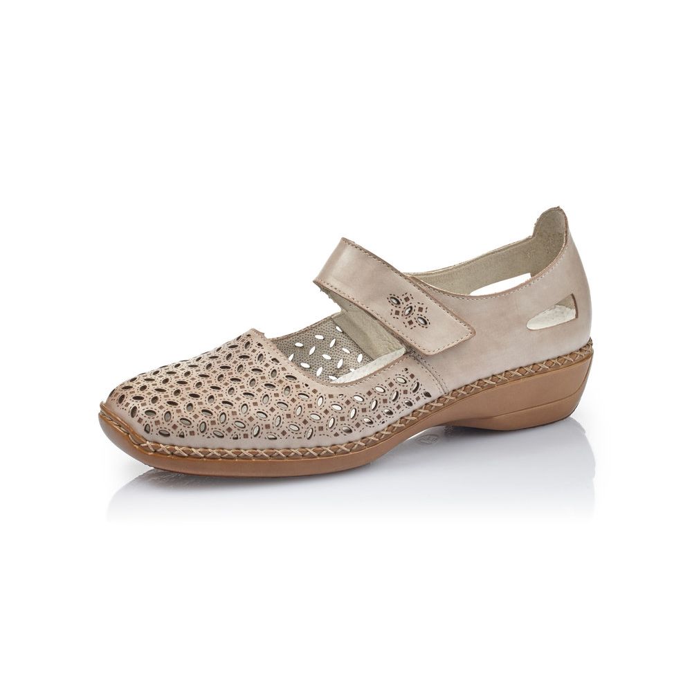 detail Dámské polobotky Rieker 413G8-62 béžová