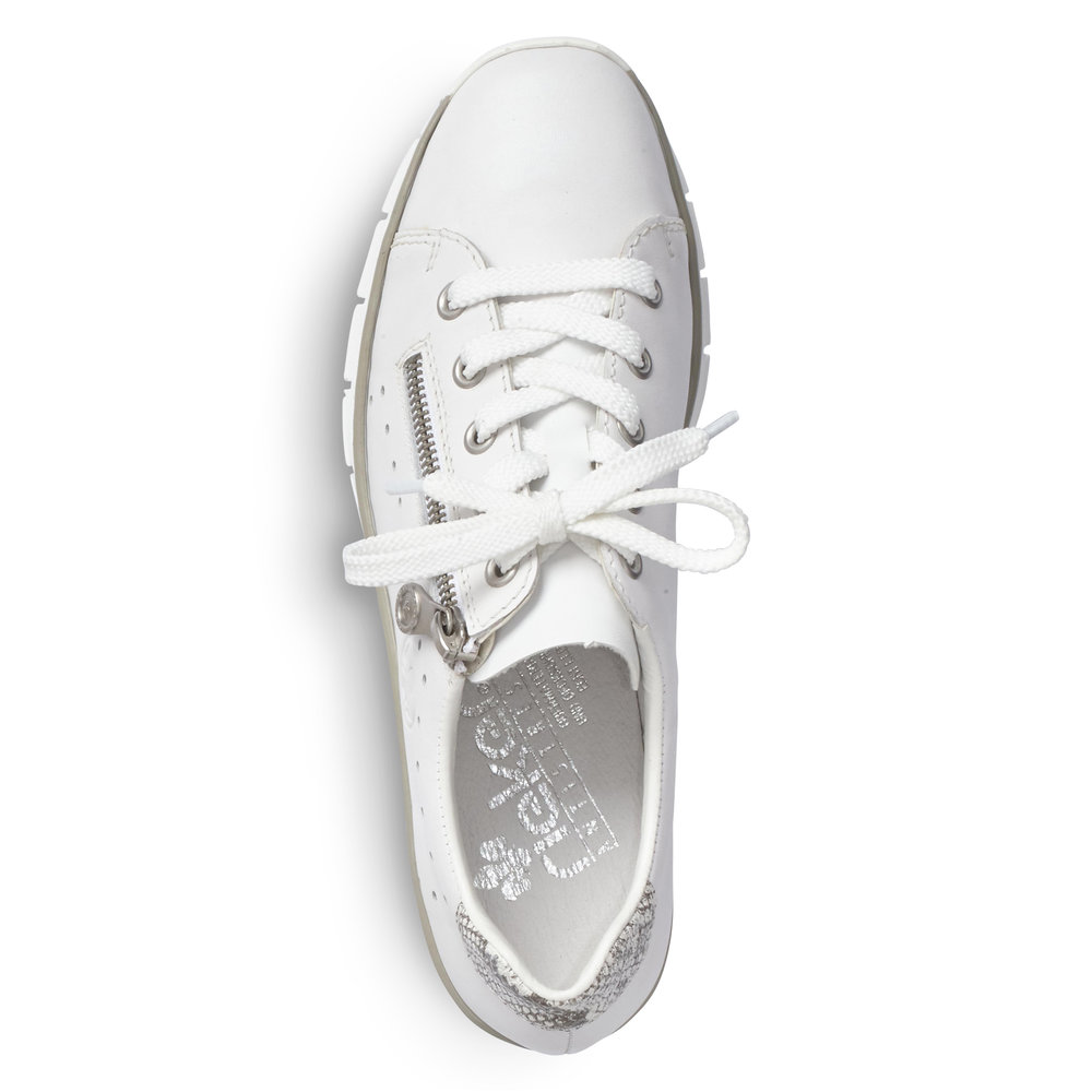 detail Dámské polobotky Rieker 53701-80 bílá