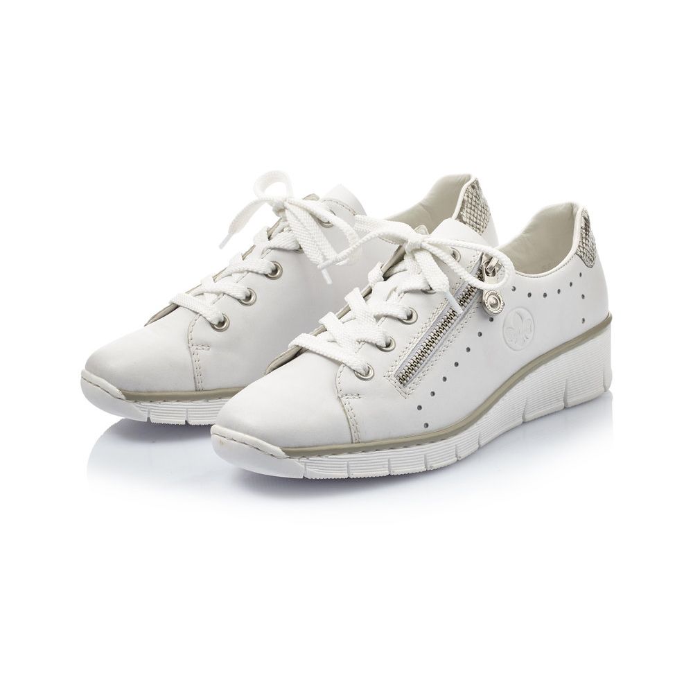 detail Dámské polobotky Rieker 53701-80 bílá