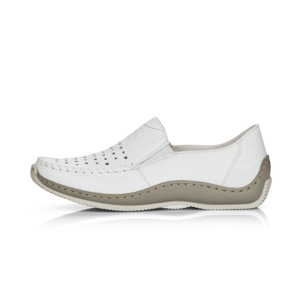 detail Dámské mokasíny Rieker L1765-80 bílá