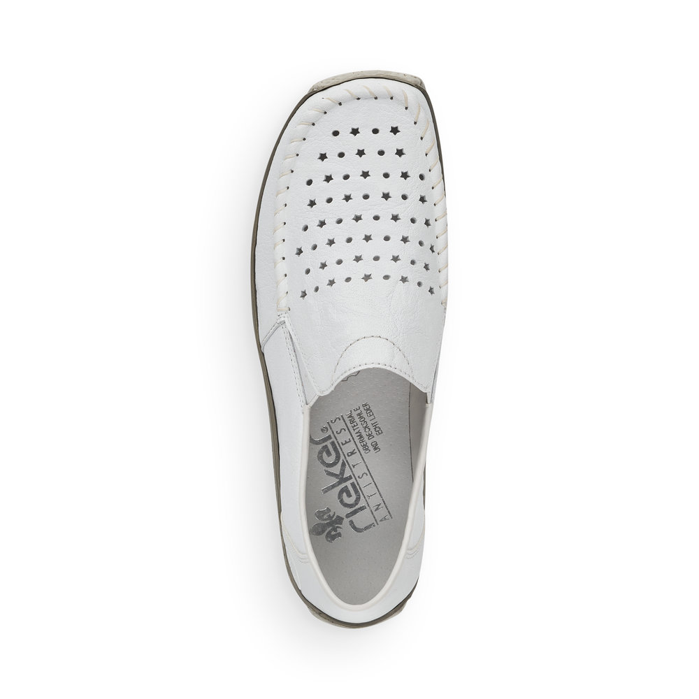 detail Dámské mokasíny Rieker L1765-80 bílá