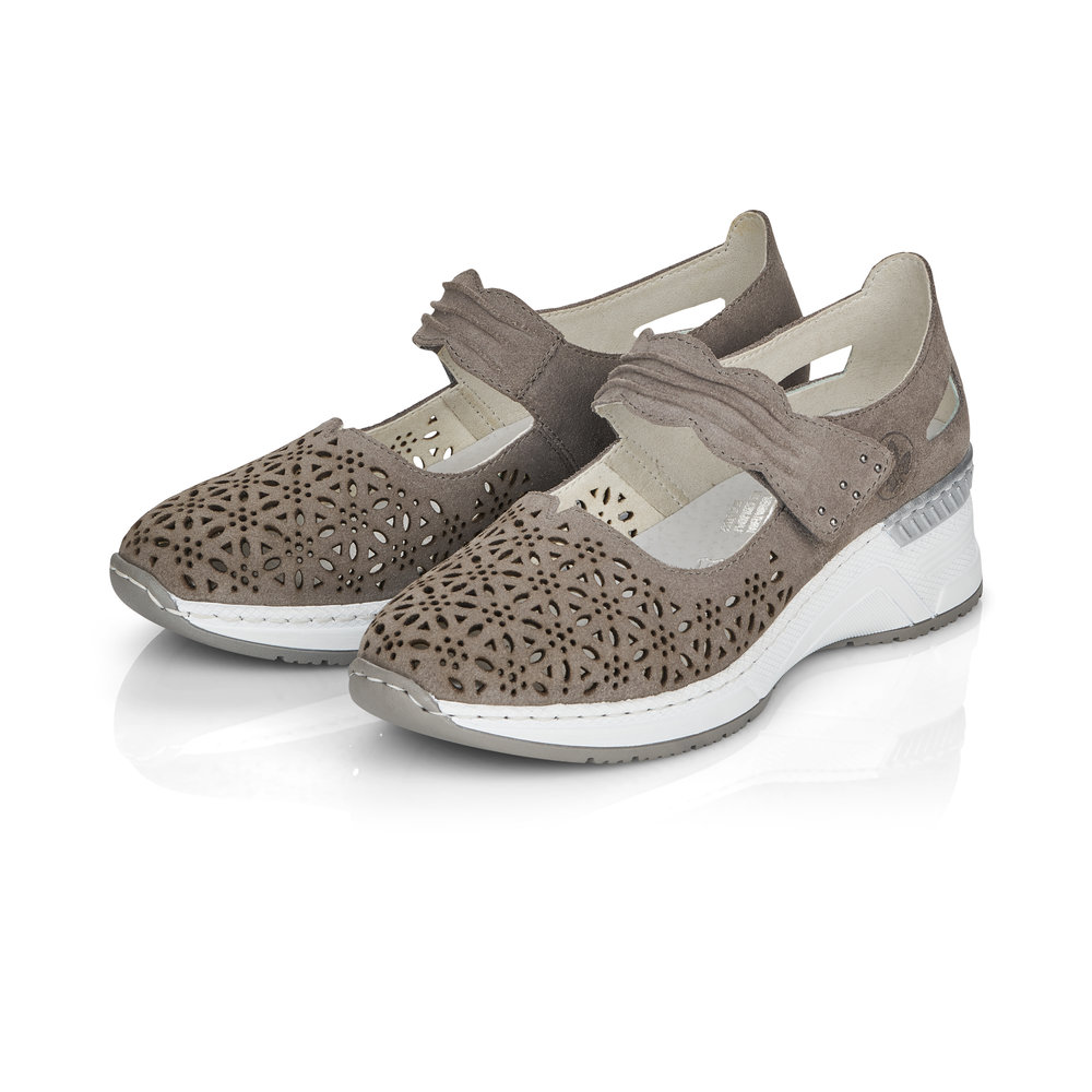 detail Dámské polobotky Rieker N4367-42 šedá