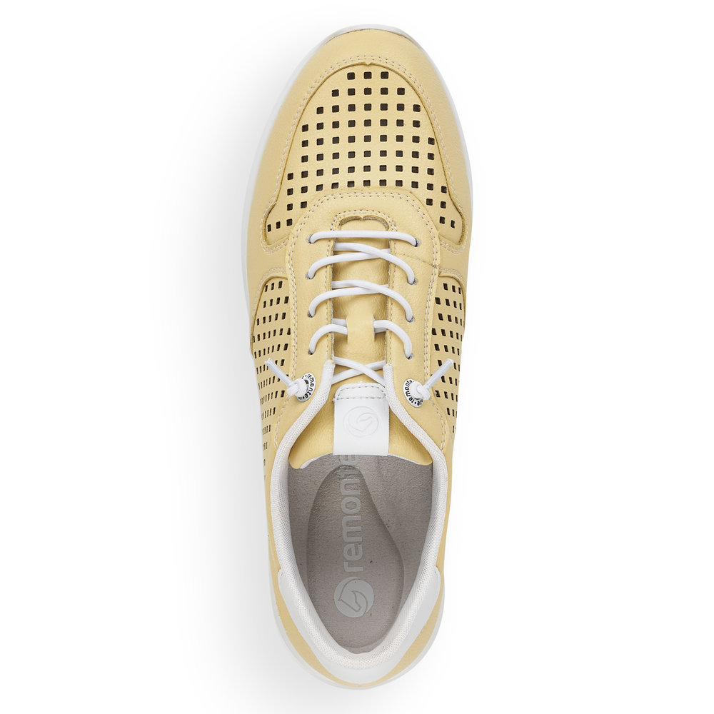 detail Dámské kožené tenisky Remonte D3103-68 žlutá