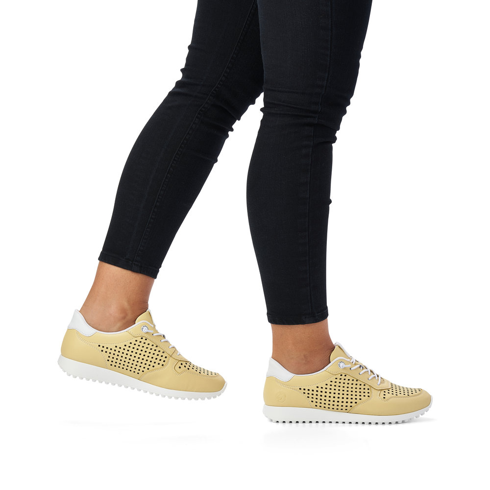 detail Dámské kožené tenisky Remonte D3103-68 žlutá