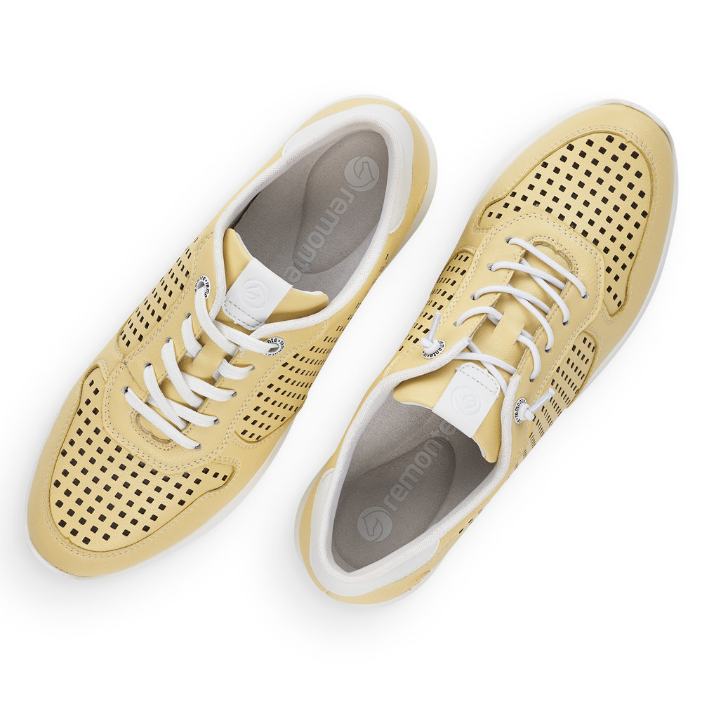 detail Dámské kožené tenisky Remonte D3103-68 žlutá