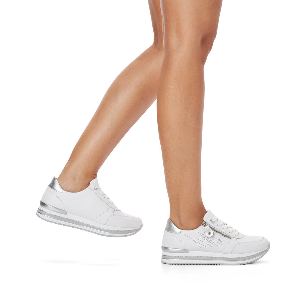 detail Dámské kožené tenisky Remonte D1313-82 bílá