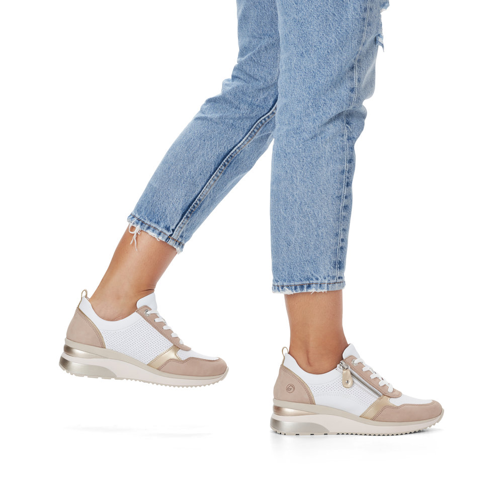 detail Dámské kožené tenisky Remonte D2409-81 bílá