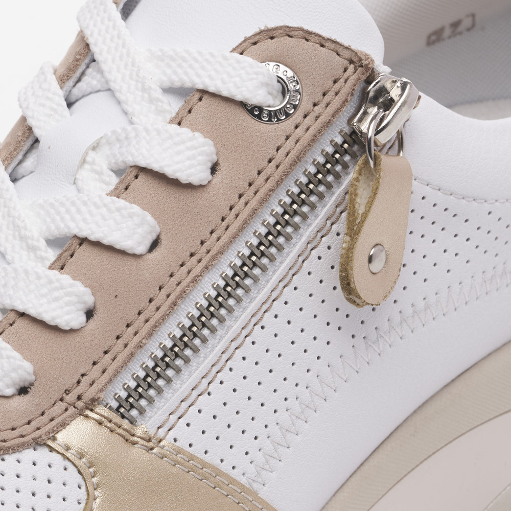 detail Dámské kožené tenisky Remonte D2409-81 bílá