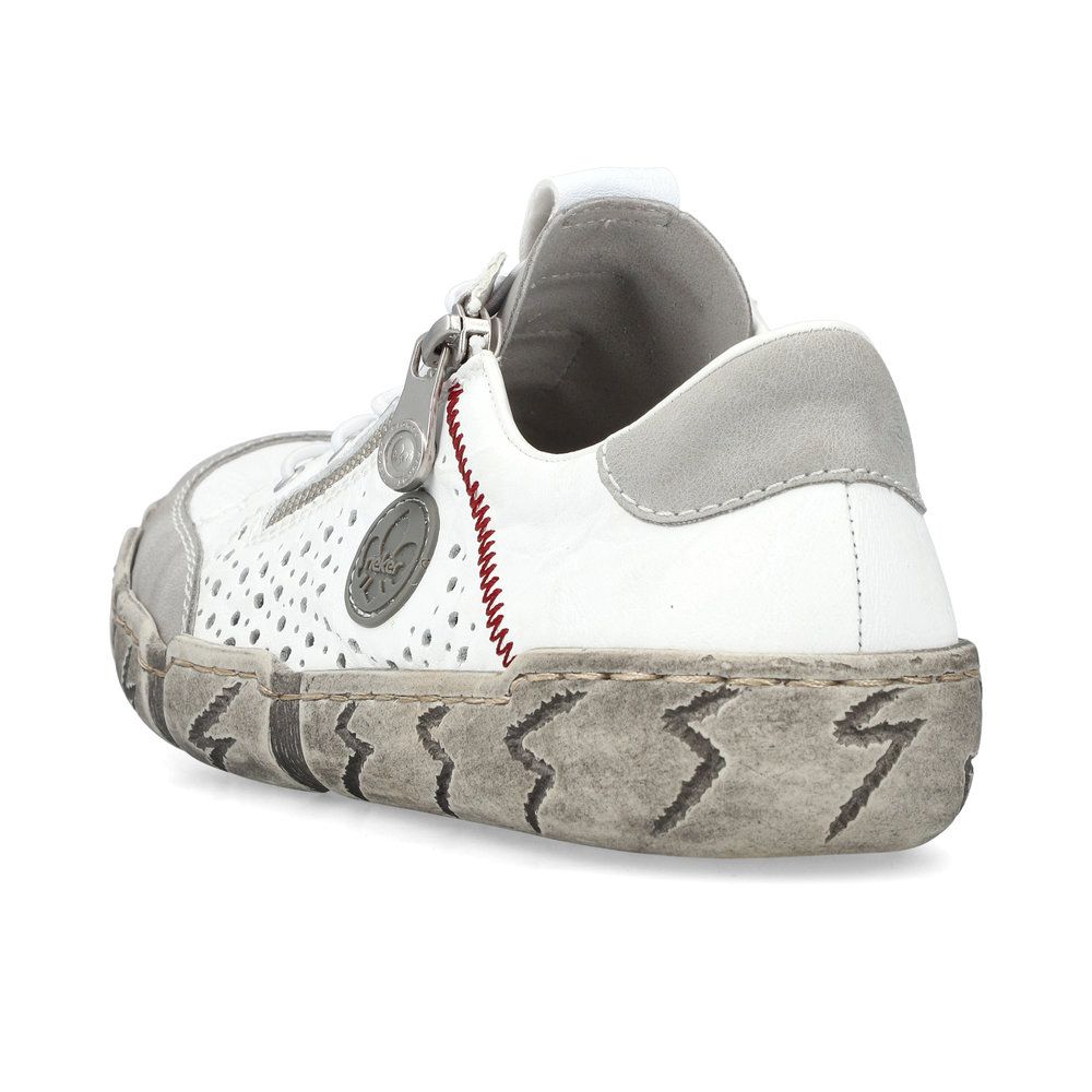 detail Dámské kožené tenisky Rieker L0355-80 bílá