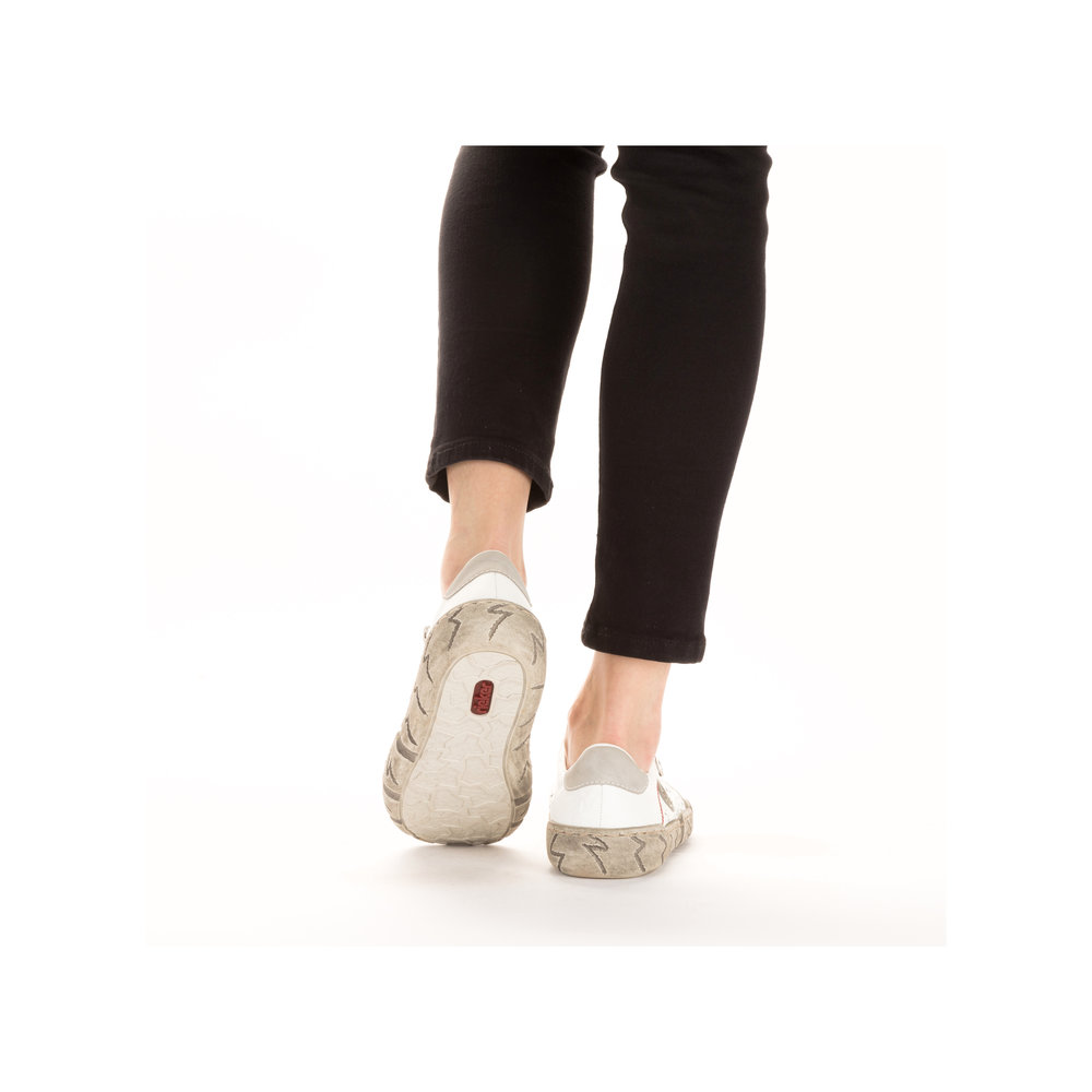 detail Dámské kožené tenisky Rieker L0355-80 bílá