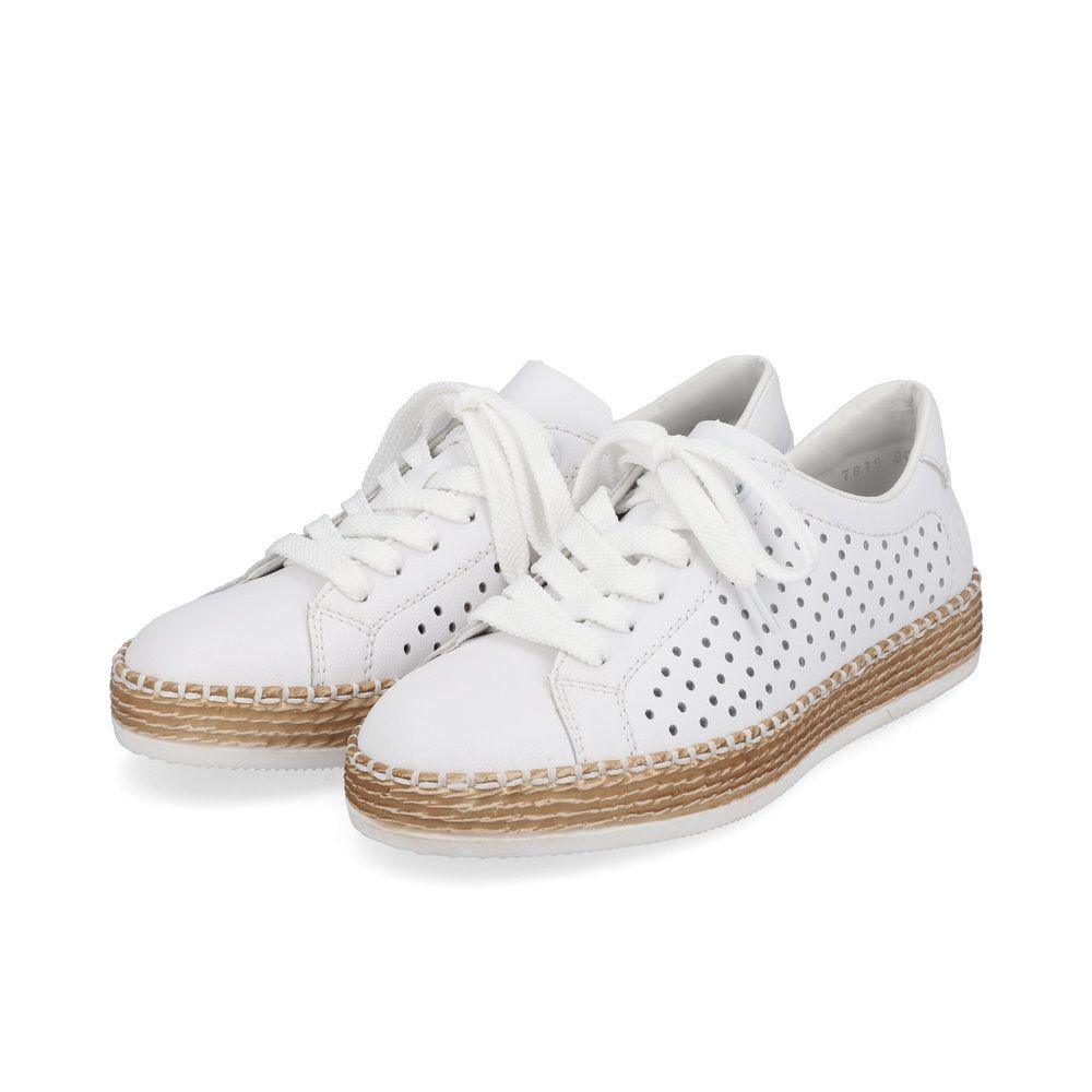 detail Dámské polobotky Rieker L7818-80 bílá