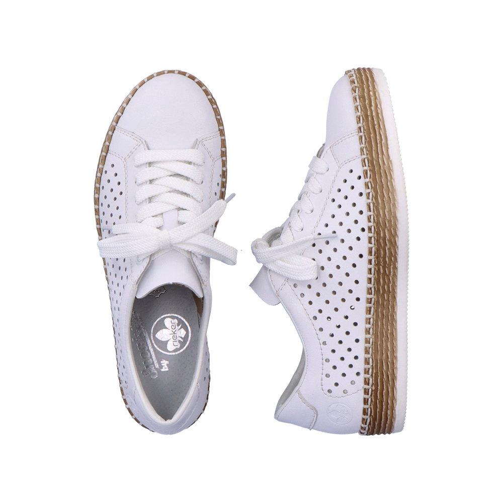 detail Dámské polobotky Rieker L7818-80 bílá