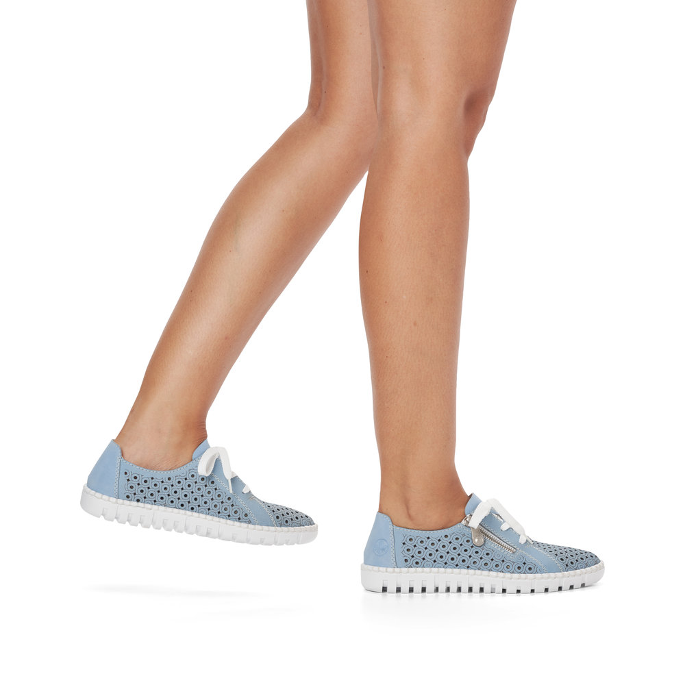 detail Dámské polobotky Rieker M2300-10 modrá