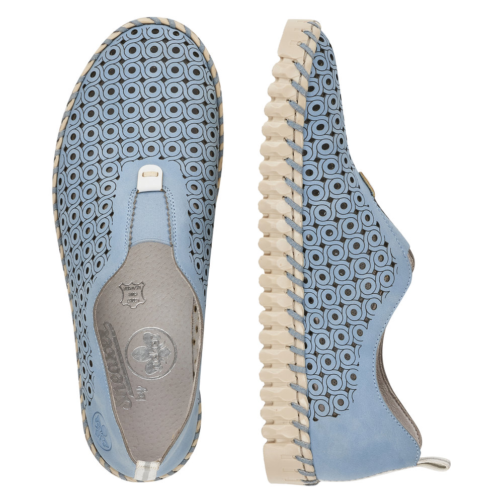 detail Dámské polobotky Rieker N1963-10 modrá