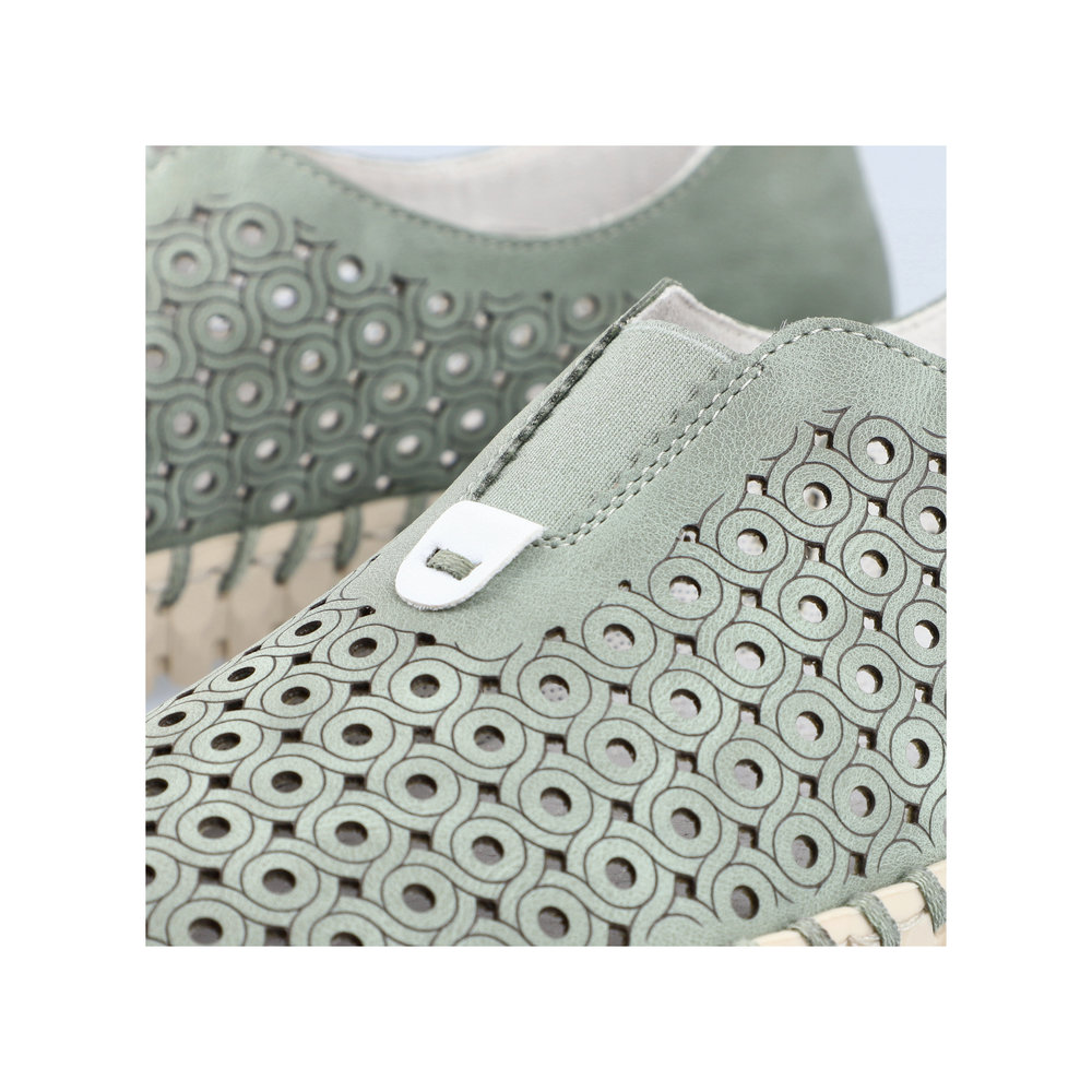 detail Dámské polobotky Rieker N1963-52 zelená