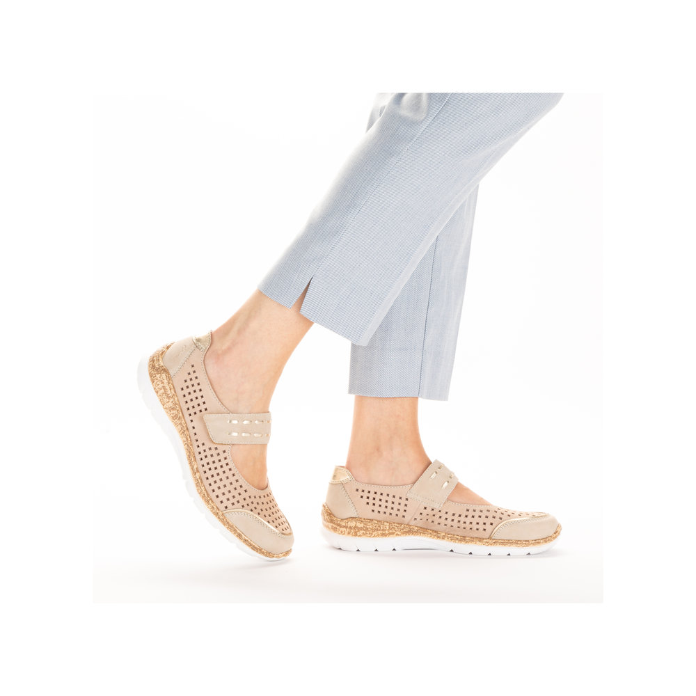 detail Dámské baleríny Rieker N4257-60 béžová