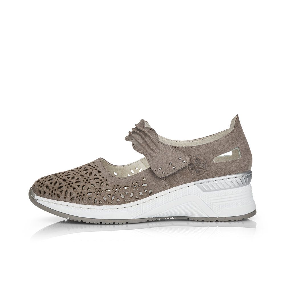 detail Dámské polobotky Rieker N4367-14 modrá