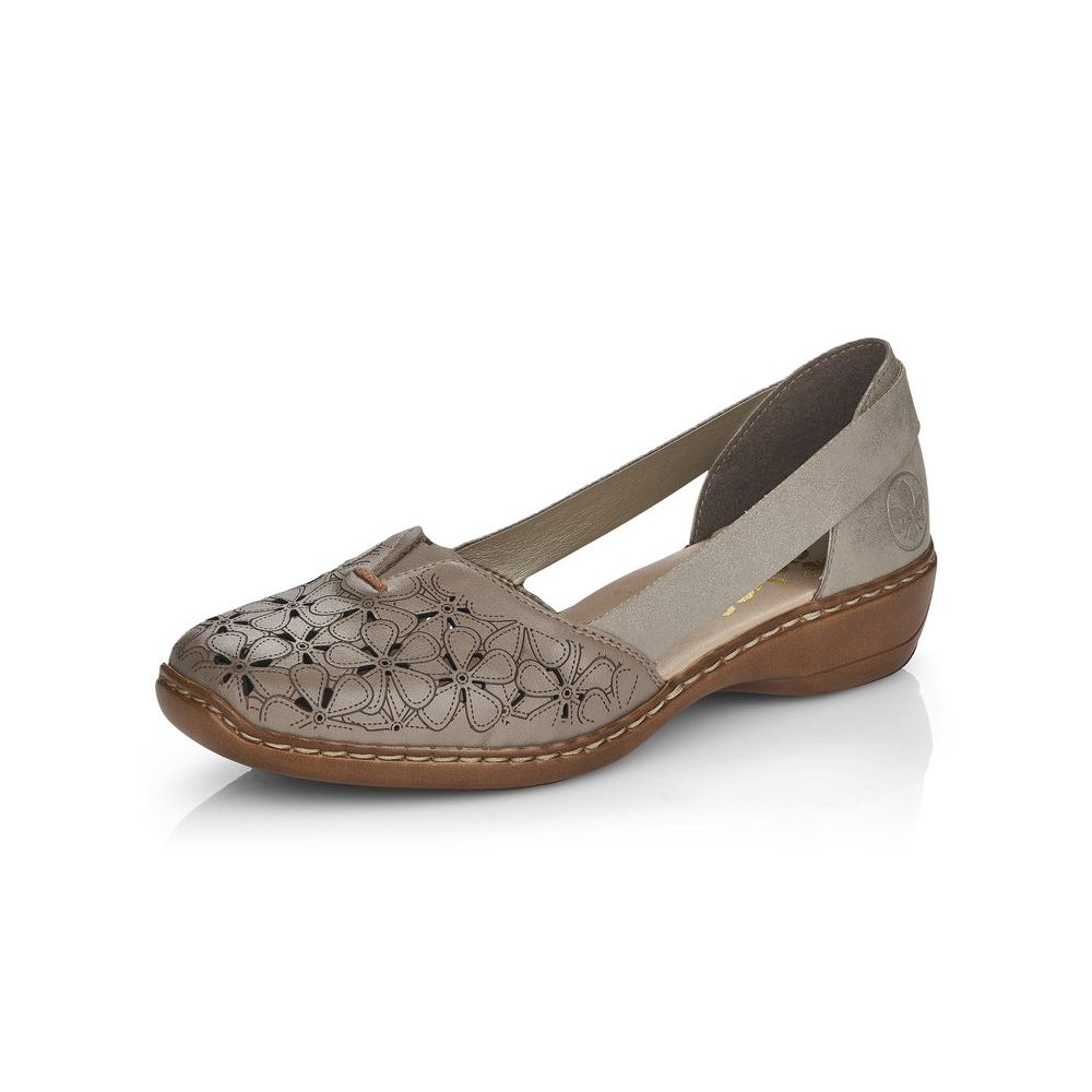 detail Dámské polobotky Rieker 41356-64 béžová