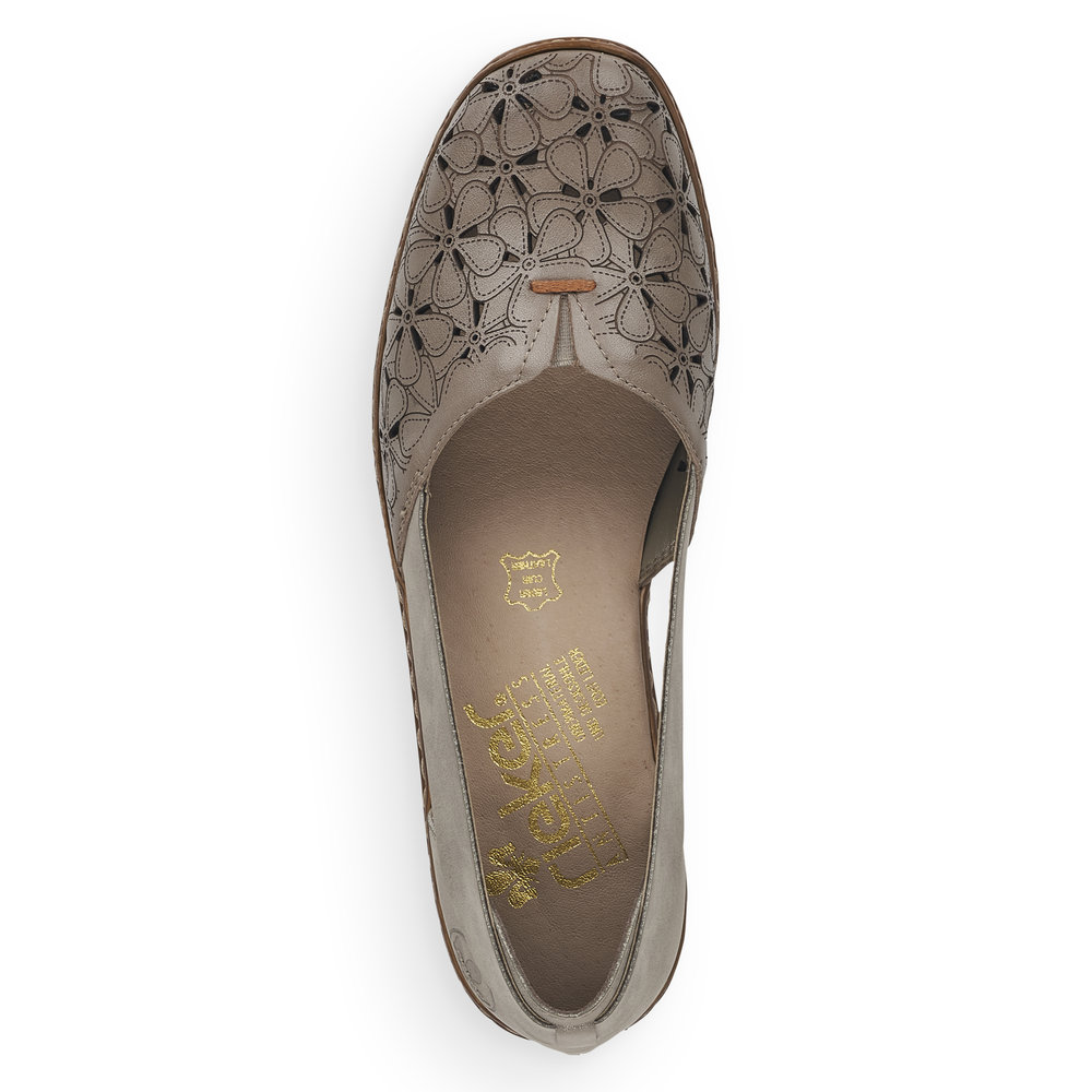 detail Dámské polobotky Rieker 41356-64 béžová