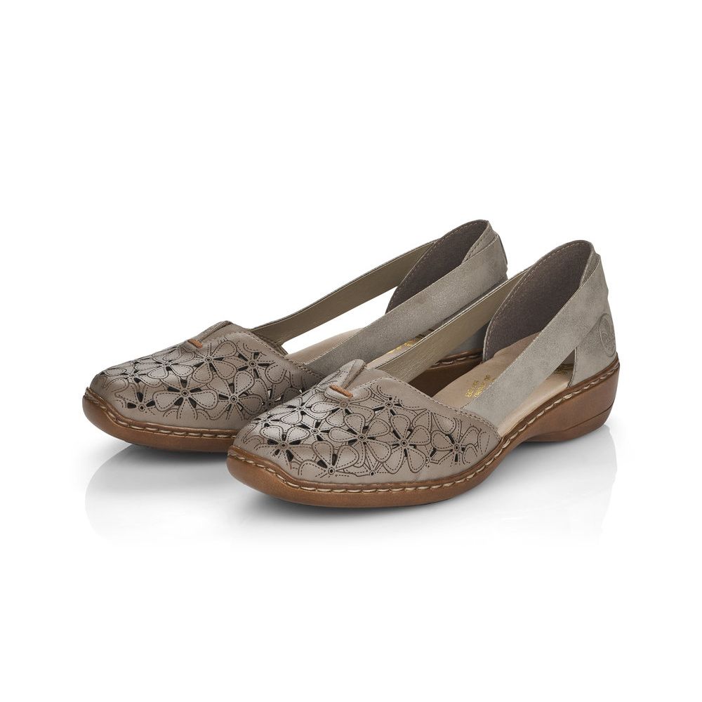 detail Dámské polobotky Rieker 41356-64 béžová