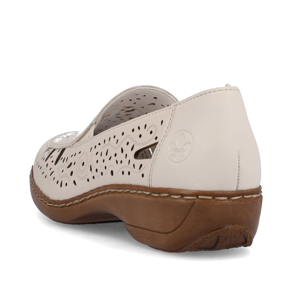 detail Dámské kožené polobotky Rieker 41365-60 béžová