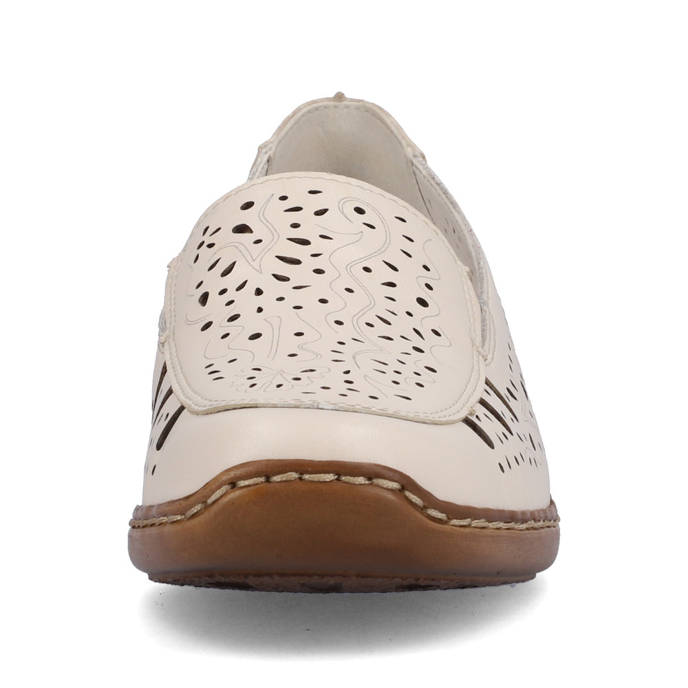 detail Dámské kožené polobotky Rieker 41365-60 béžová