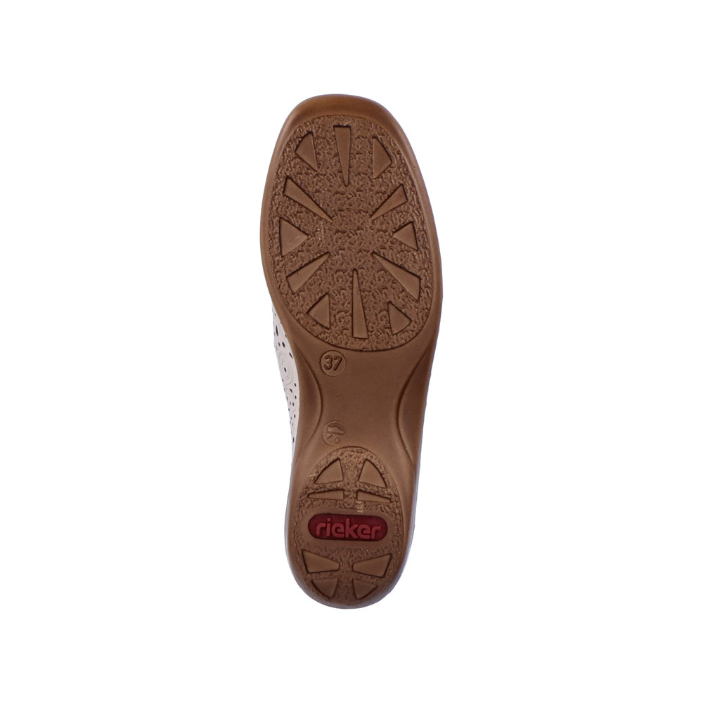 detail Dámské kožené polobotky Rieker 41365-60 béžová