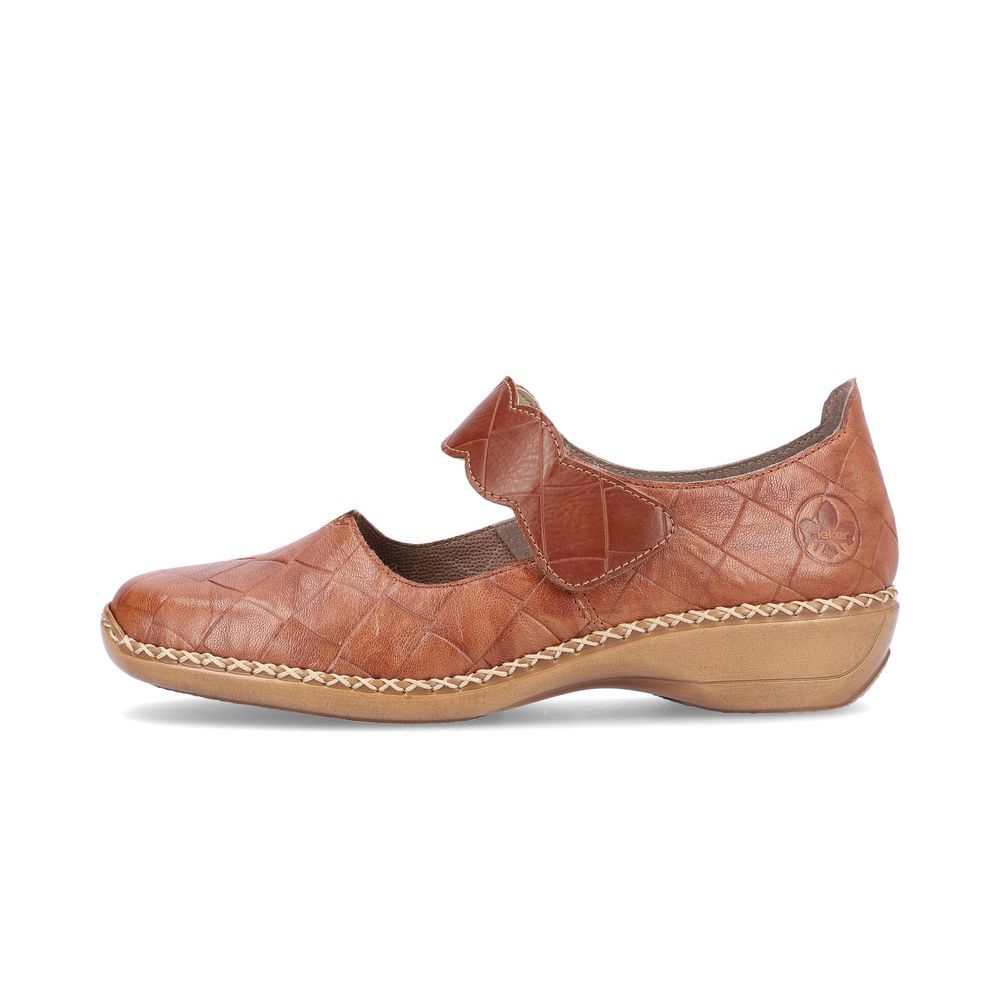 detail Dámské polobotky Rieker 41398-22 hnědá