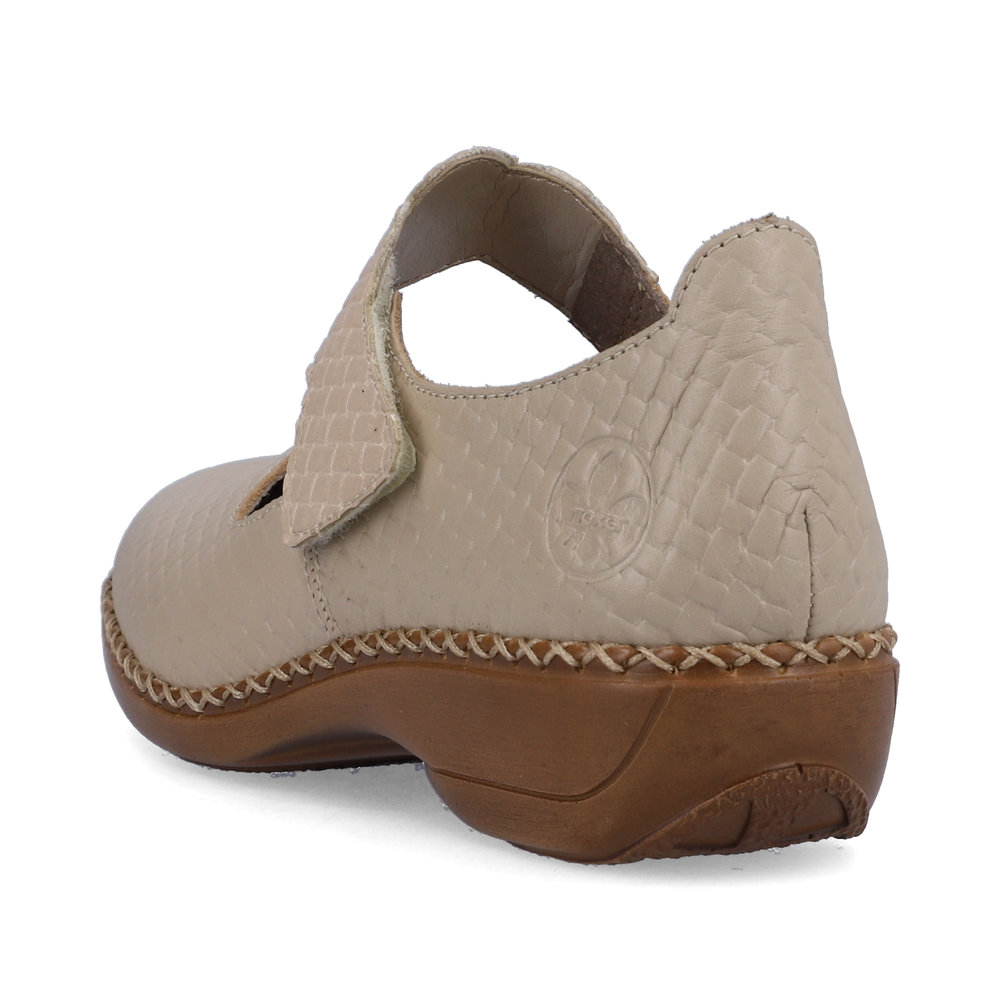 detail Dámské polobotky Rieker 41398-60 béžová