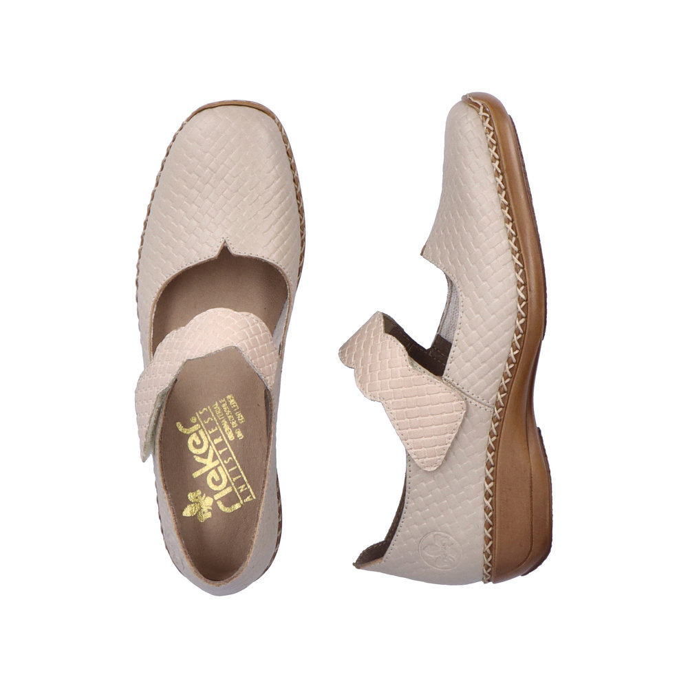 detail Dámské polobotky Rieker 41398-60 béžová