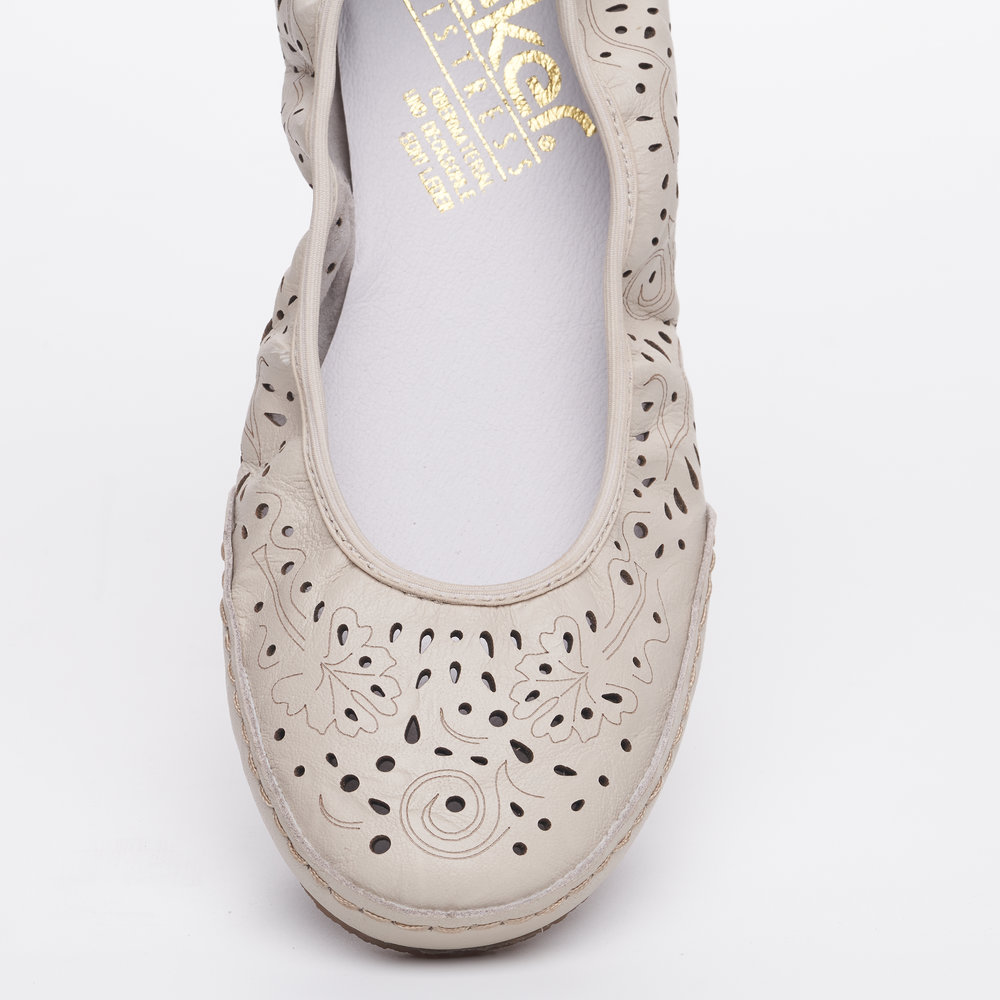 detail Dámské baleríny Rieker 41460-60 béžová