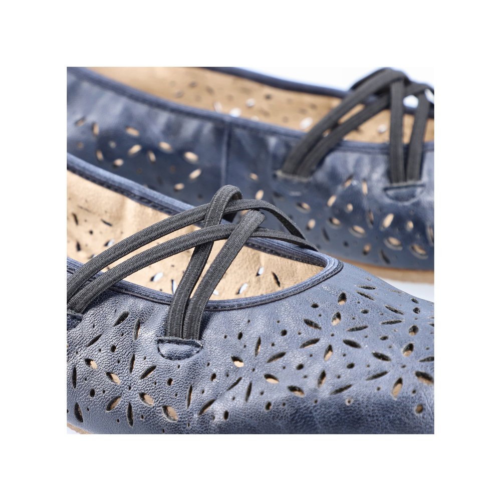 detail Dámské baleríny Rieker 41481-14 modrá