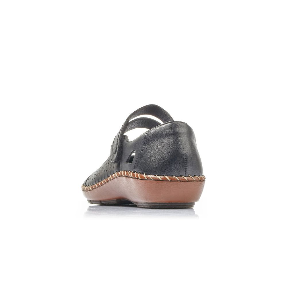 detail Dámské kožené baleríny Rieker 44875-00 černá