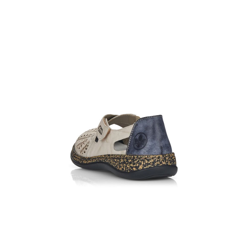 detail Dámské kožené polobotky Rieker 46375-60 béžová