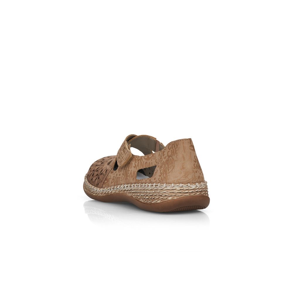 detail Dámské polobotky Rieker 464H4-62 béžová