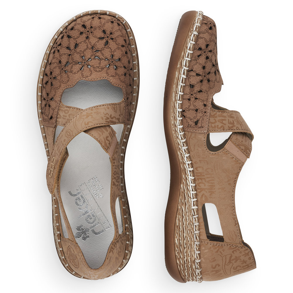 detail Dámské polobotky Rieker 464H4-62 béžová