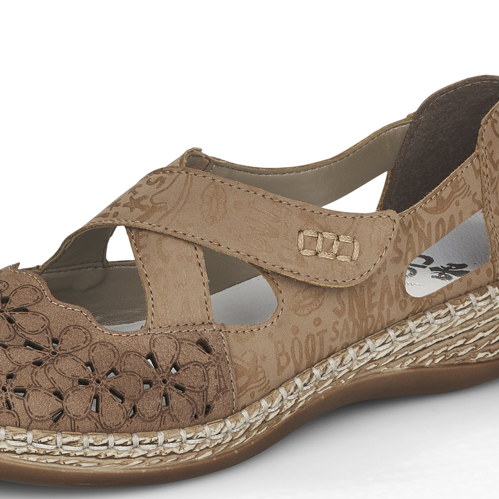 detail Dámské polobotky Rieker 464H4-62 béžová