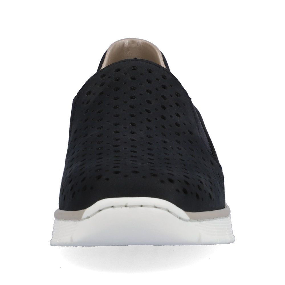 detail Dámské kožené mokasíny Rieker 53799 -14 modrá