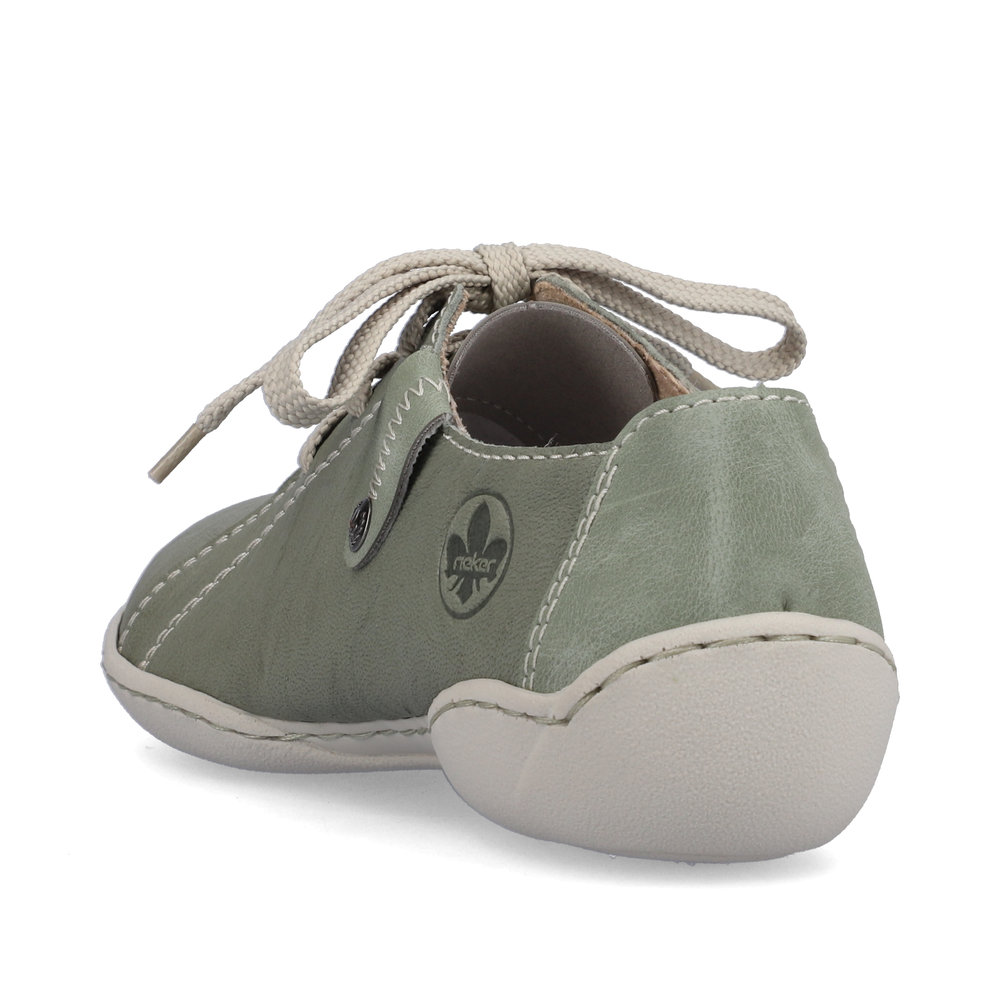 detail Dámské kožené polobotky Rieker 58811-52 zelená