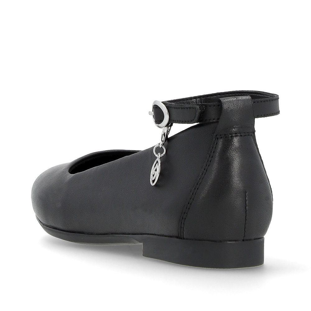 detail Dámské kožené baleríny Remonte D0K03-00 černá