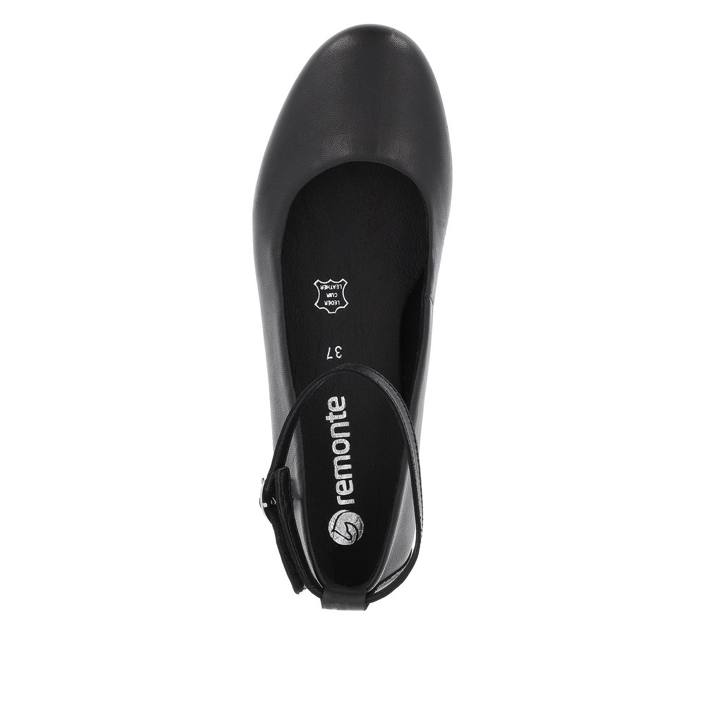 detail Dámské kožené baleríny Remonte D0K03-00 černá