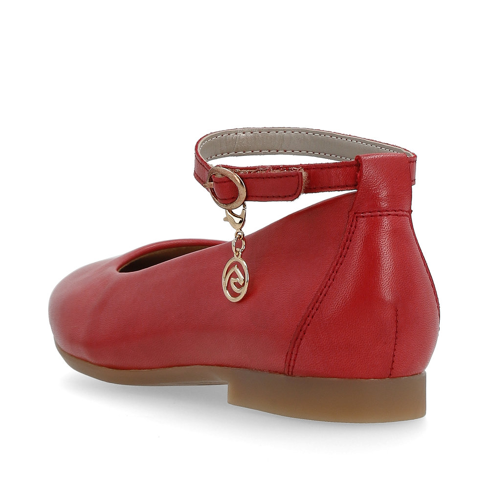 detail Dámské kožené baleríny Remonte D0K03-33 červená