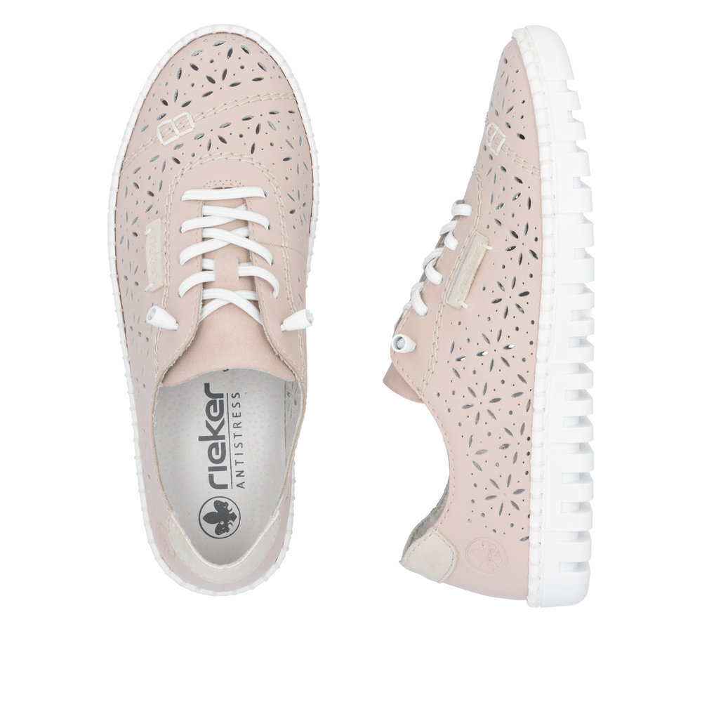 detail Dámské kožené tenisky Rieker M2354-31 růžová