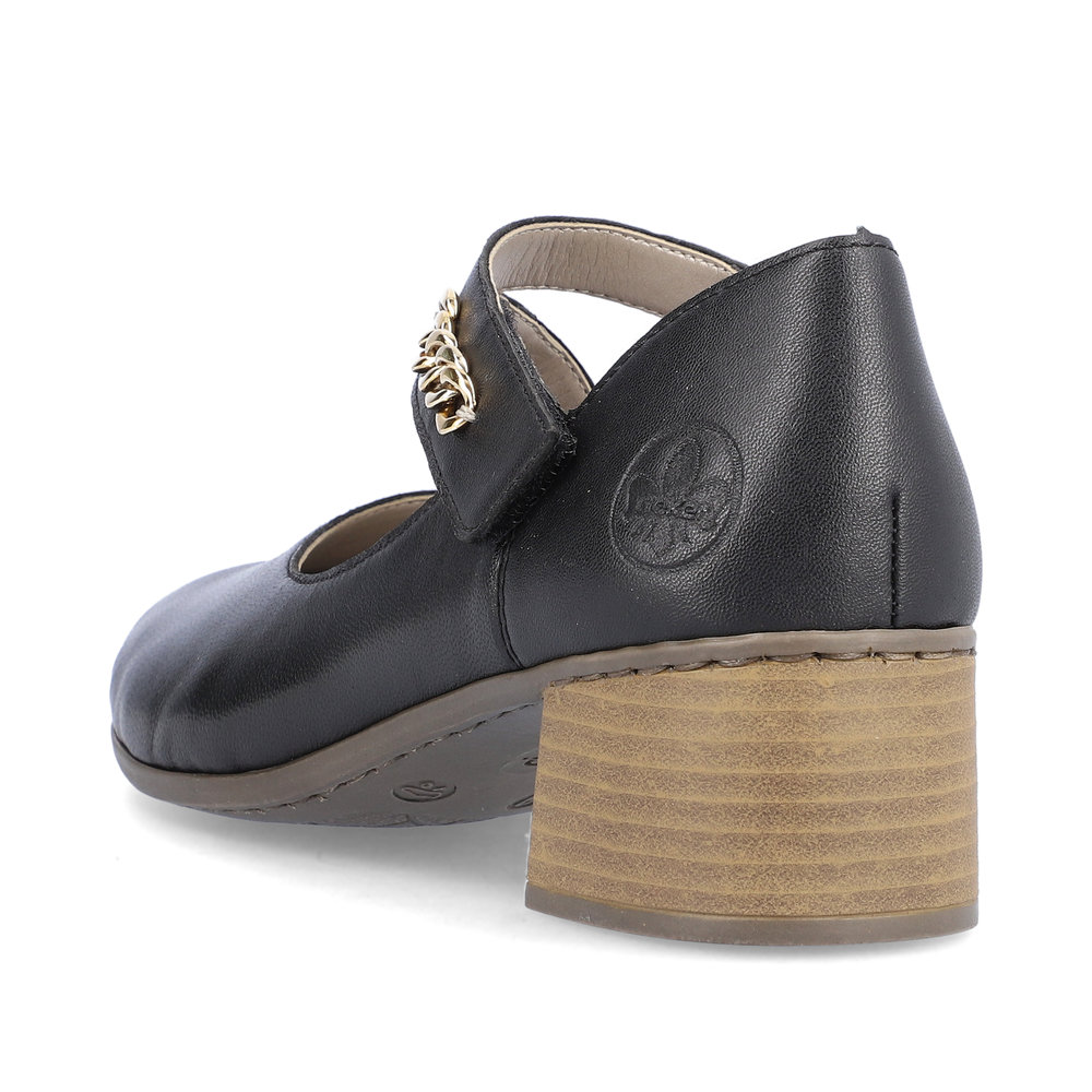 detail Dámské kožené lodičky Rieker 41698-00 černá