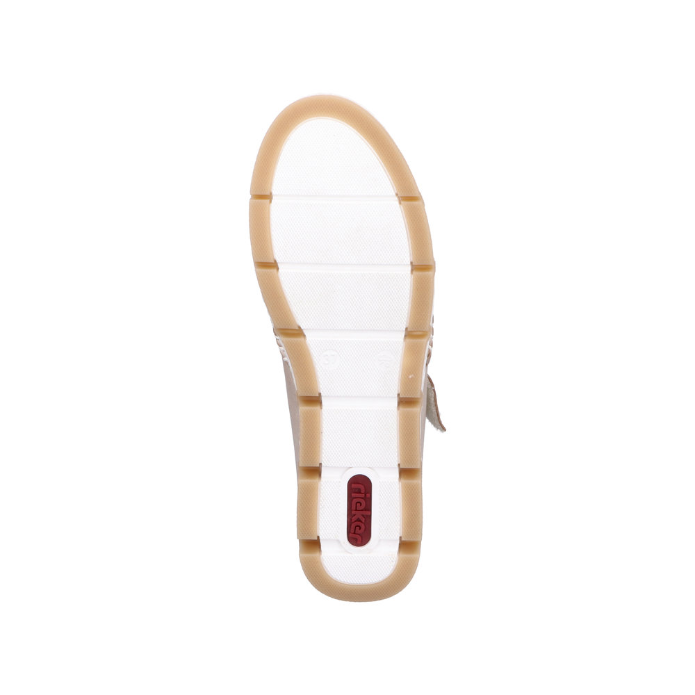 detail Dámské kožené sandály Rieker 49958-61 béžová