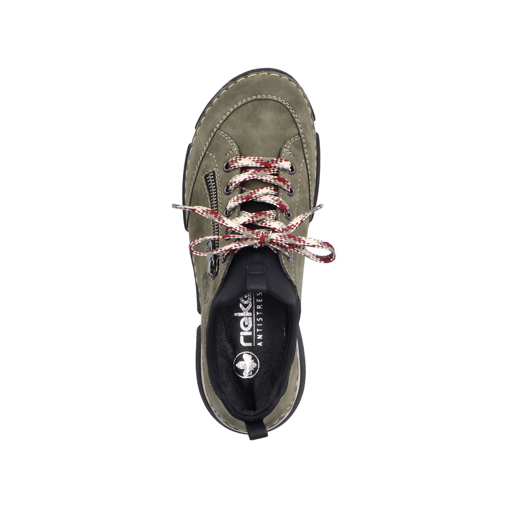 detail Dámská kotníková obuv Rieker 45973-54 zelená