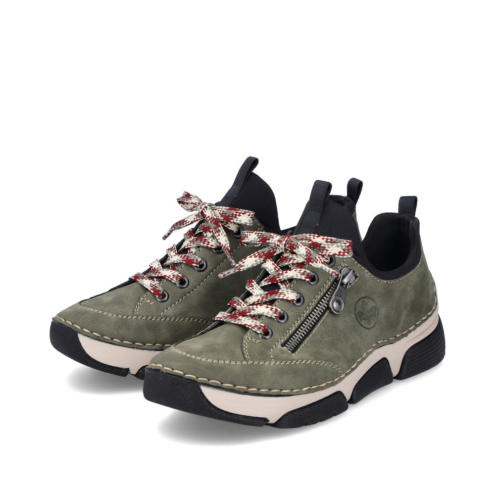 detail Dámská kotníková obuv Rieker 45973-54 zelená