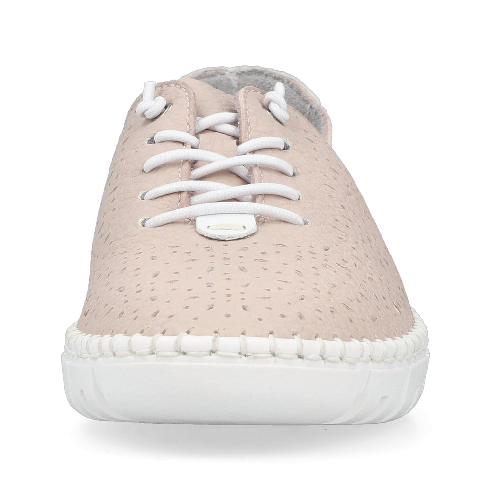 detail Dámské kožené polobotky Rieker M2356-31 růžová