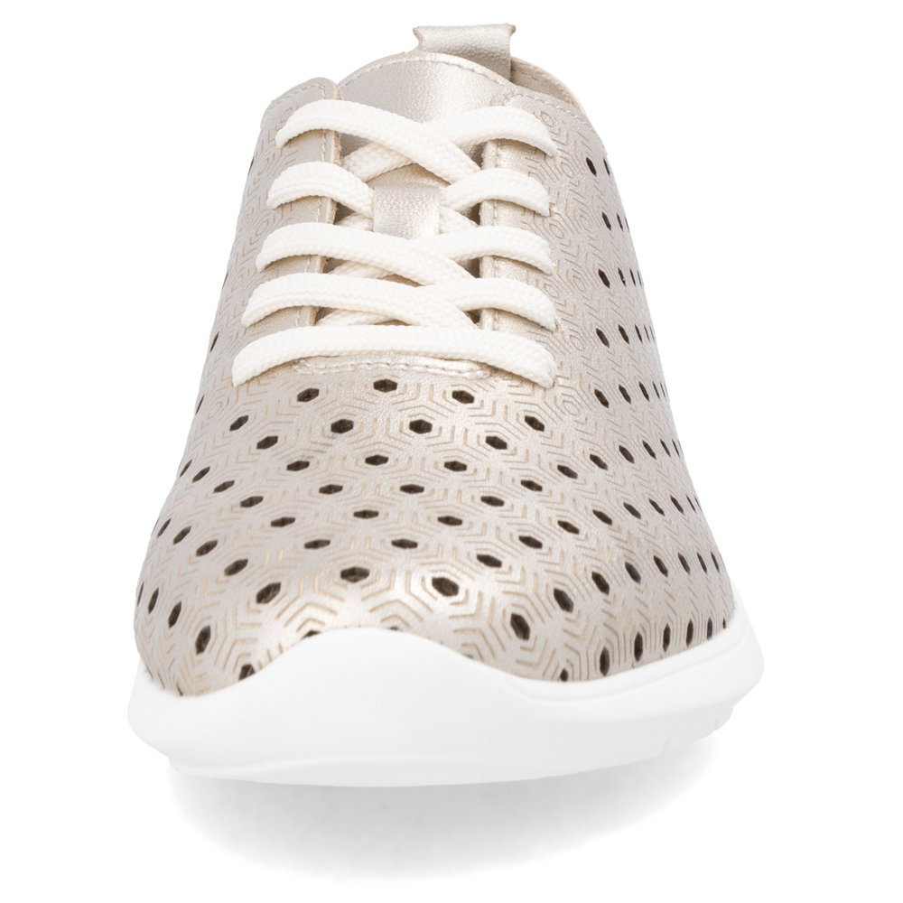 detail Dámské kožené polobotky Remonte R7101-91 zlatá