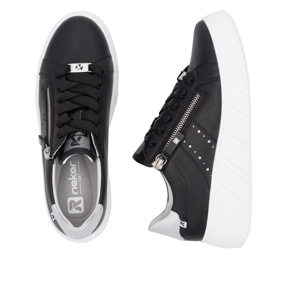 detail Dámské kožené tenisky Rieker W2605-00 černá